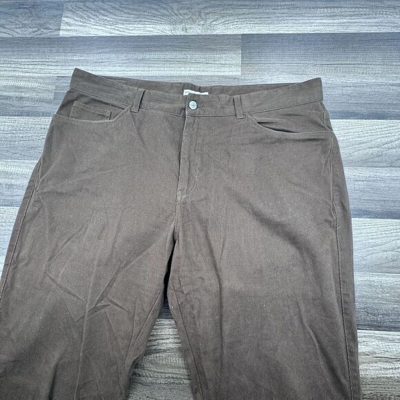 Peter Millar Men's Corduroy‎ Pants Size 40x33 Chino Casual Flat Front Brown EUC - Picture 1 of 10